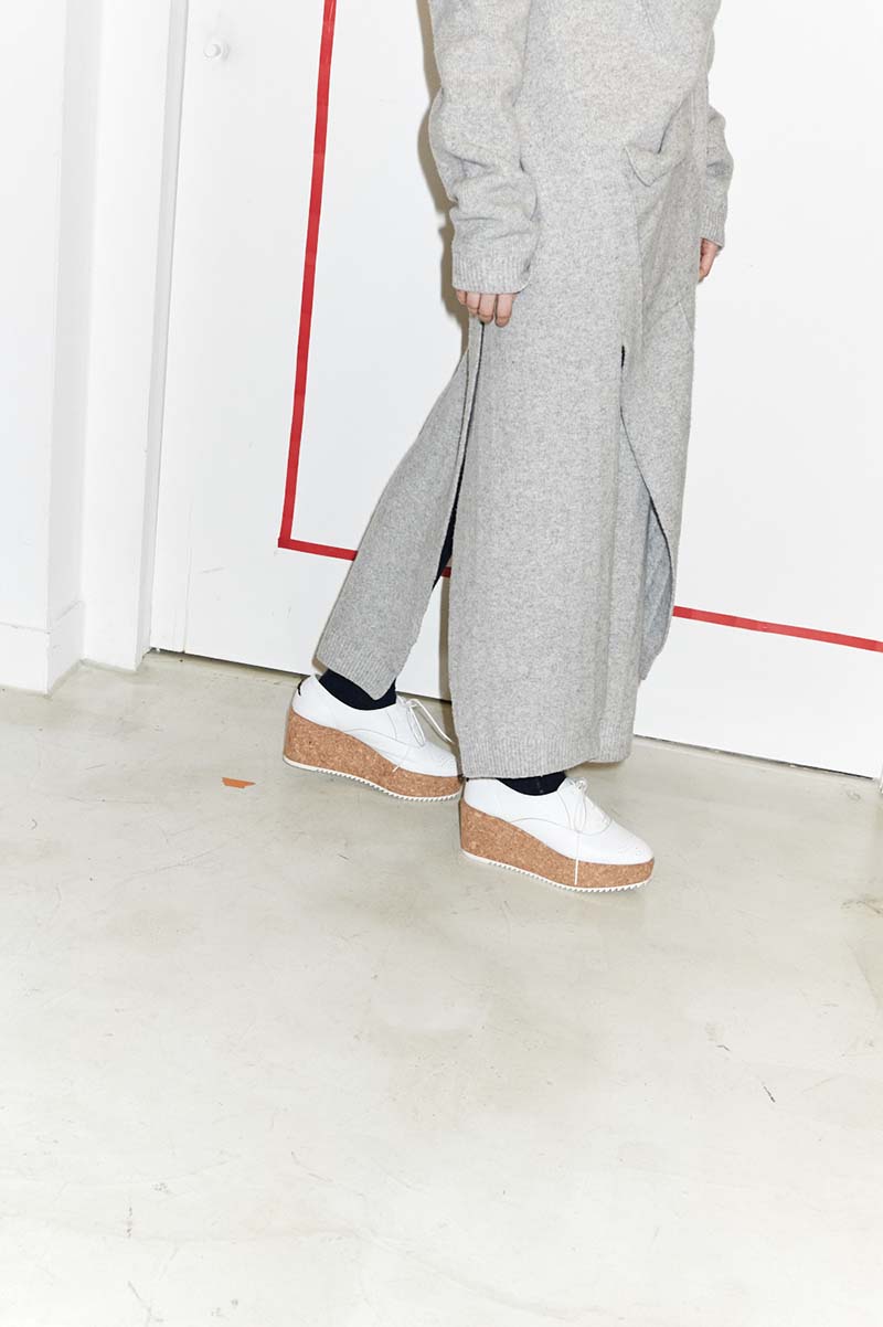 brushed pocket long cardigan