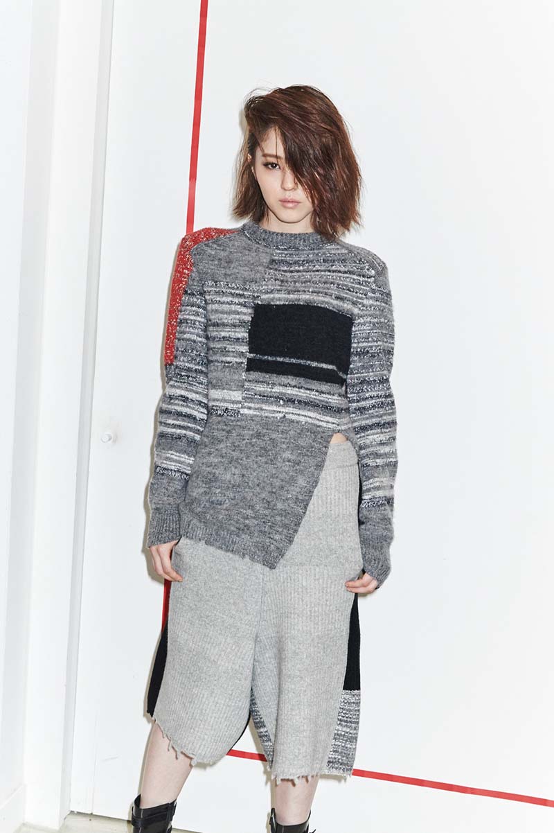 brushed multi stripe top
