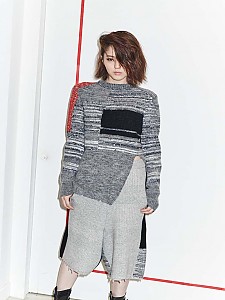 brushed multi stripe top