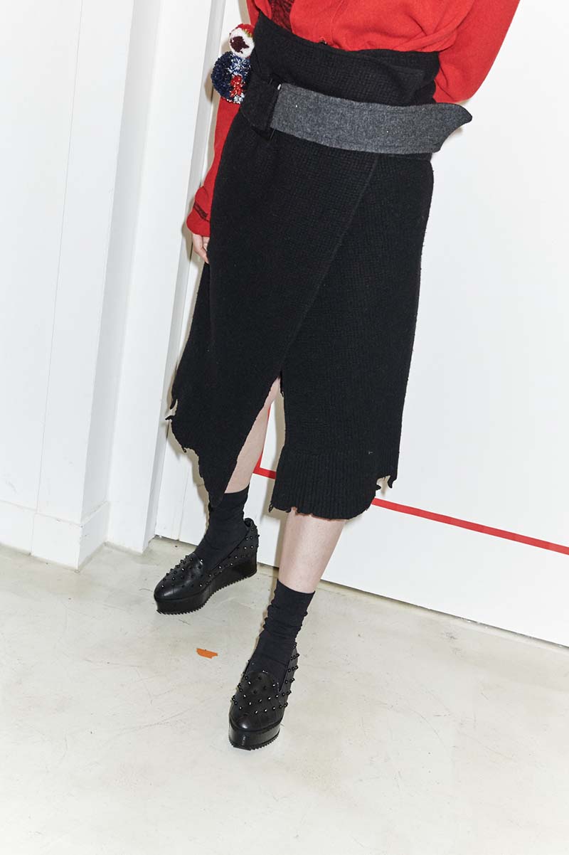 double face wrap skirt