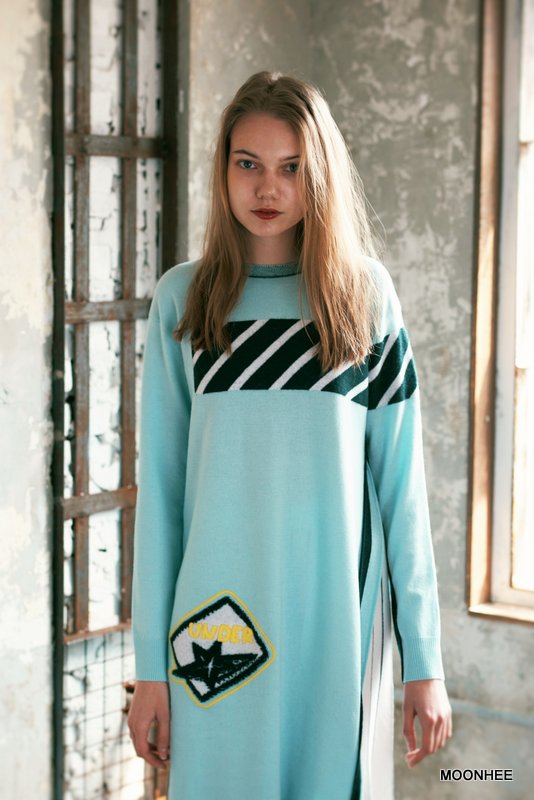 ARROW MOTIF ROUND LONG DRESS