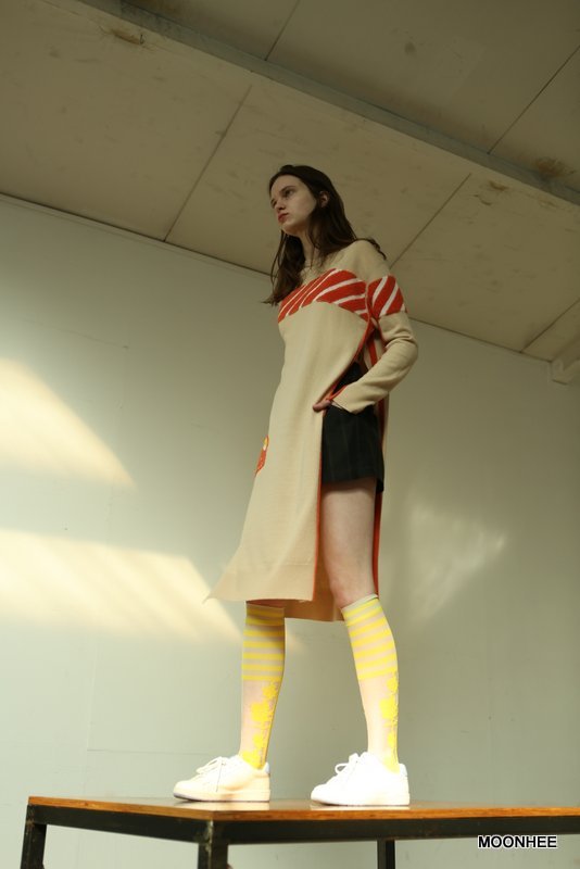 ARROW MOTIF ROUND LONG DRESS