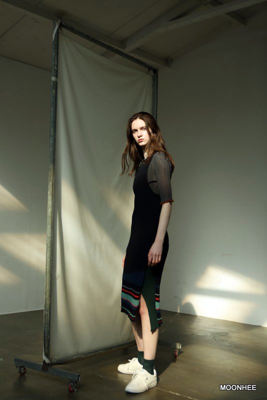 MULTI INTARSIA SLEEVELESS DRESS