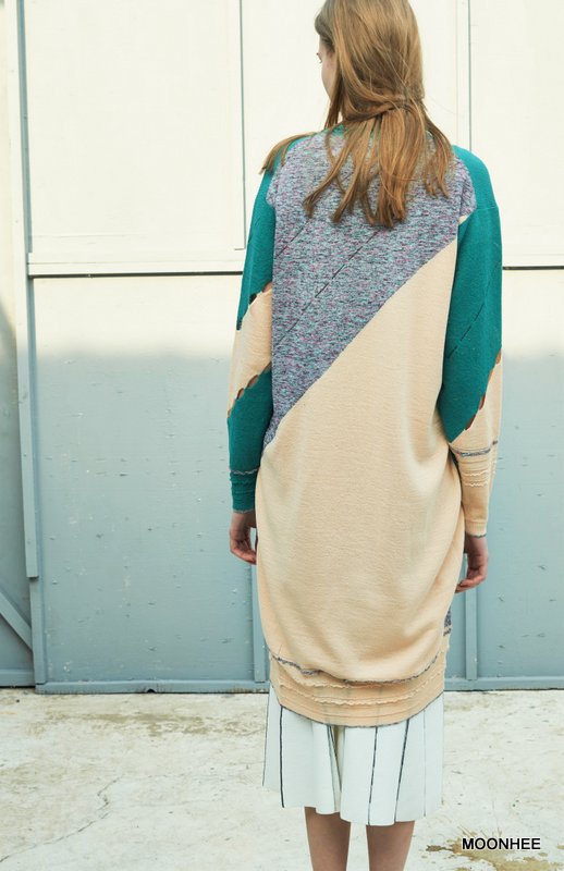 COLOR MATCHING INTARSIA PULLOVER (BEIGE)