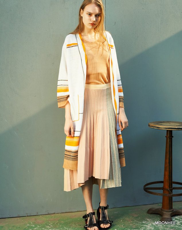 MULTI COLOR FRILL GOWN CARDIGAN (ORANGE)