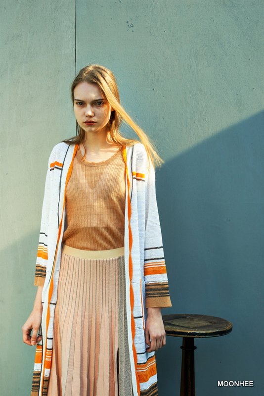 MULTI COLOR FRILL GOWN CARDIGAN (ORANGE)