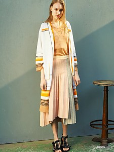 MULTI COLOR FRILL GOWN CARDIGAN (ORANGE)