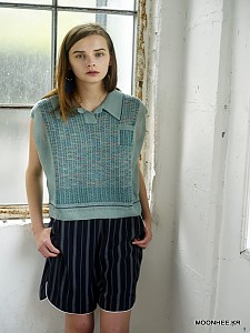 STRIPE BANDING SHORT PANTS