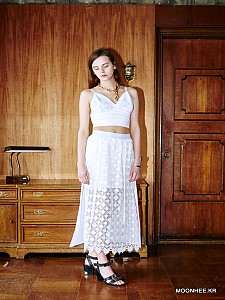 BANDING LACE LONG SKIRT