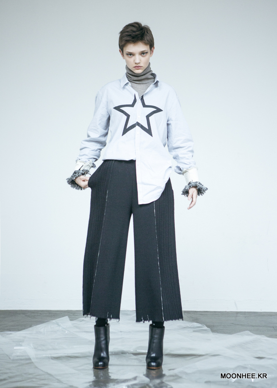 Double face Wide-leg Pants[BLACK]
