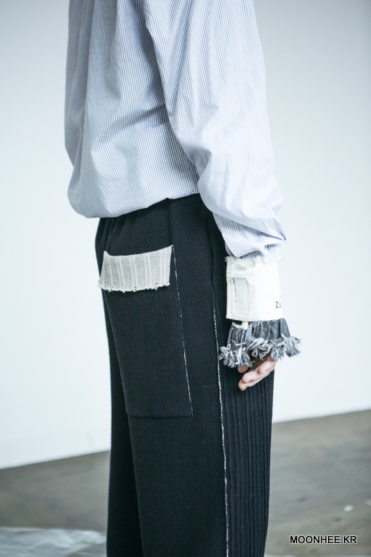 Double face Wide-leg Pants[BLACK]