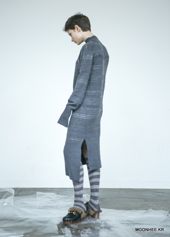 Slit Midi Dress[GREY]