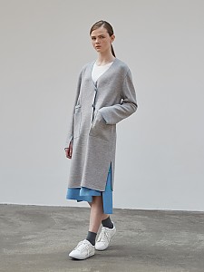 2 WAY POKET LONG OUTER [GREY]