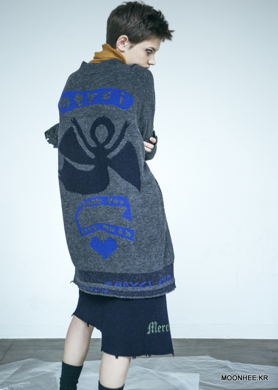 Angel Graphic Cardigan [Grey]