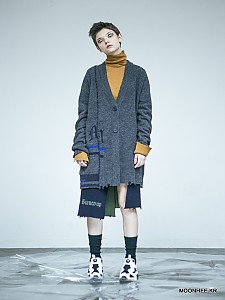 Angel Graphic Cardigan [Grey]