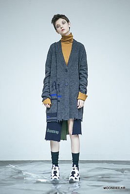 Angel Graphic Cardigan [Grey]