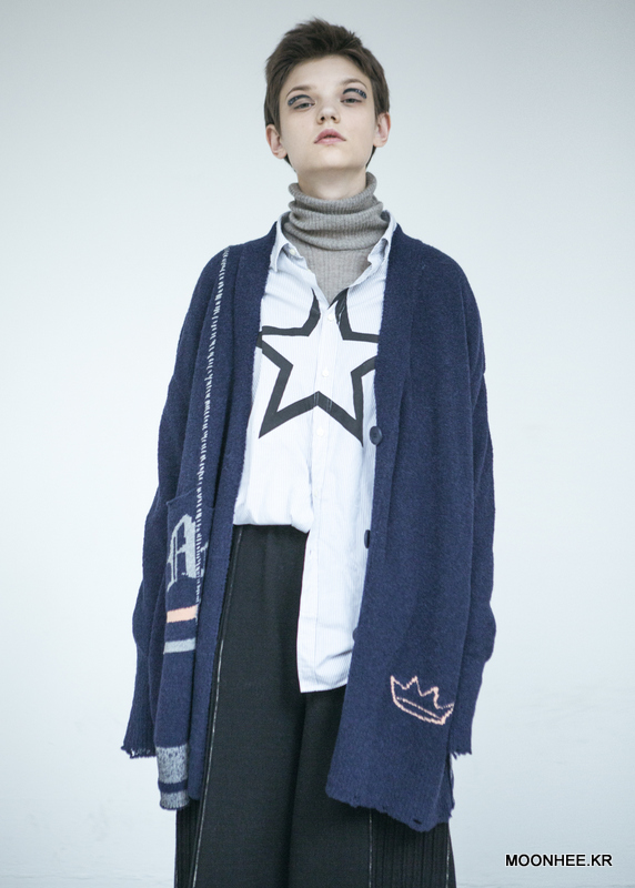 Angel Graphic Cardigan [Dark Navy]