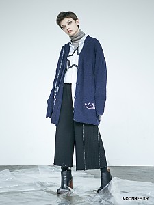 Angel Graphic Cardigan [Dark Navy]