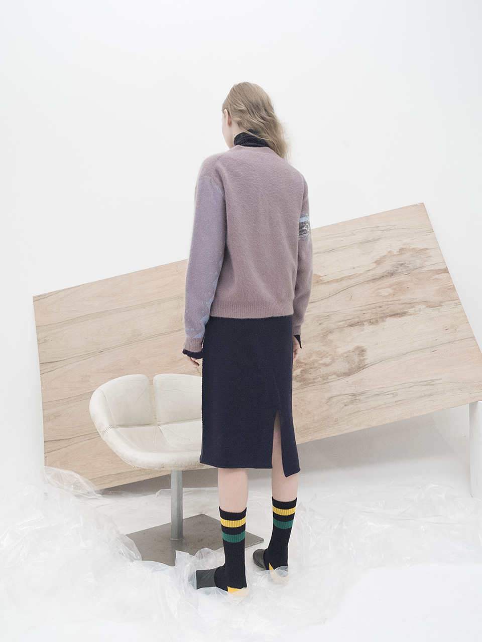 M7WC03A [Skating Fox Angora Cardigan] LIGHT PINK