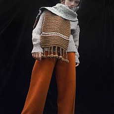 M7WM01A [ Stripe multi color muffler]  PINK