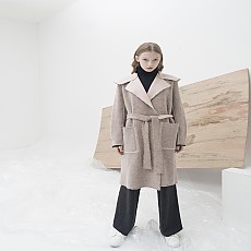 M7WO01A [Brushed Mohair Hooded Coat] PINK