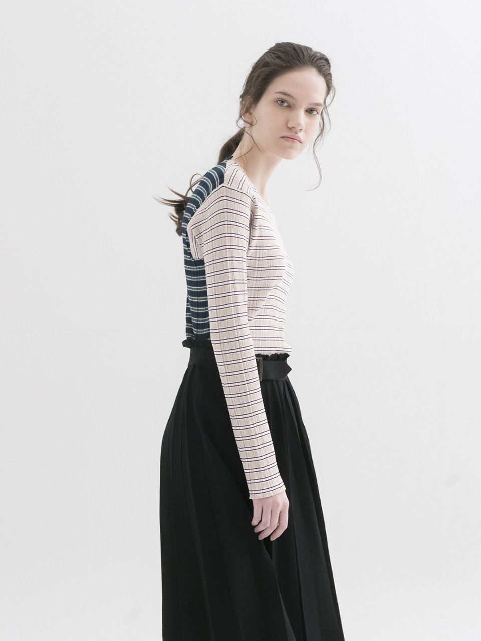 Multicolor Stripes Ribbed P/O