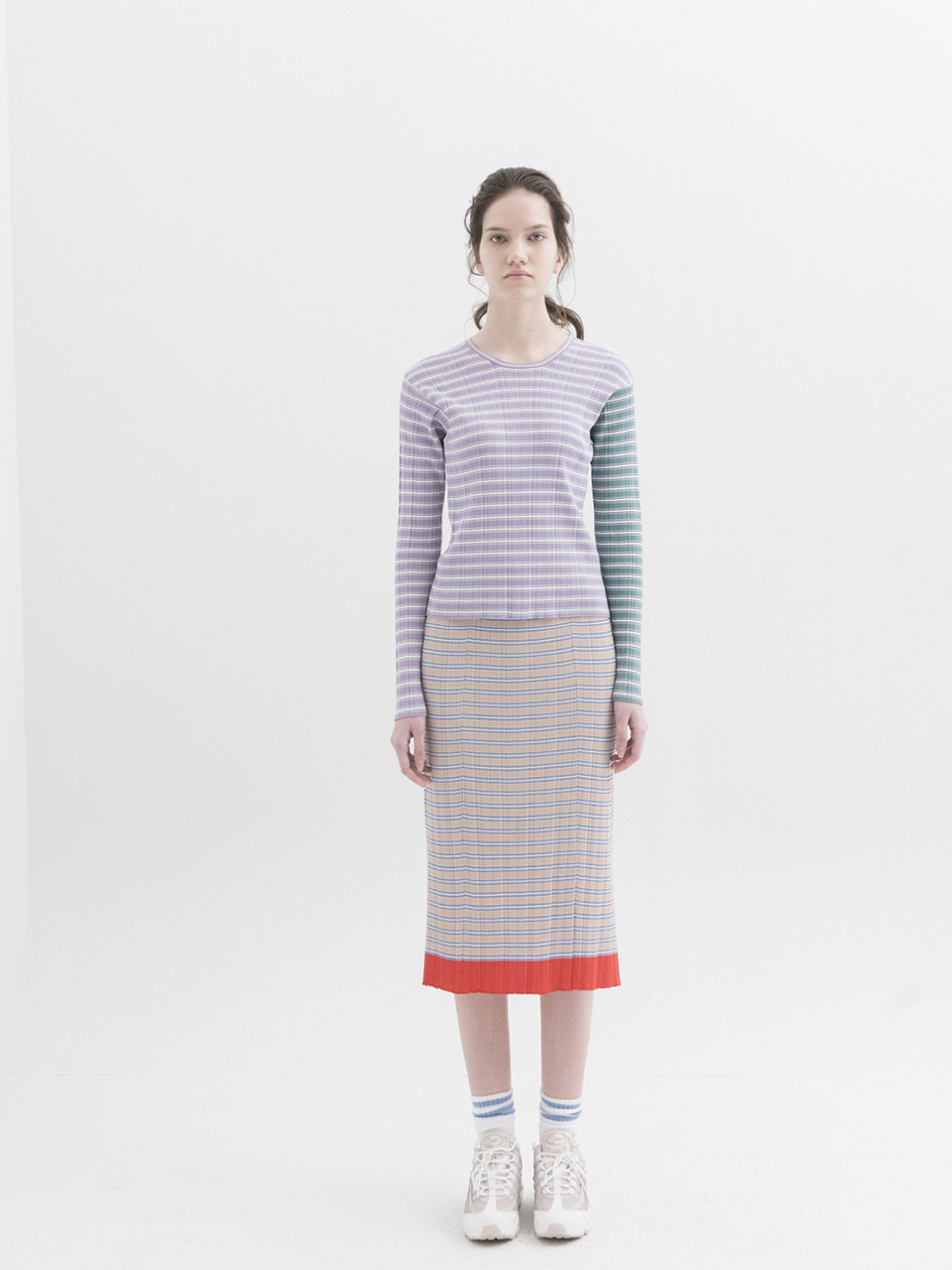 Multicolor Stripes Ribbed P/O
