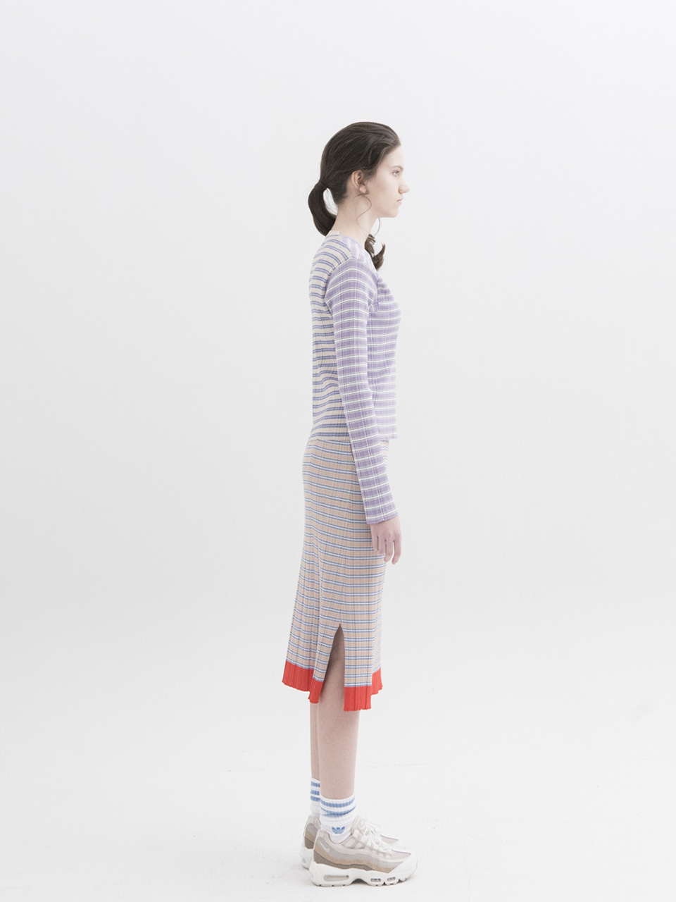 Multicolor Stripes Ribbed P/O
