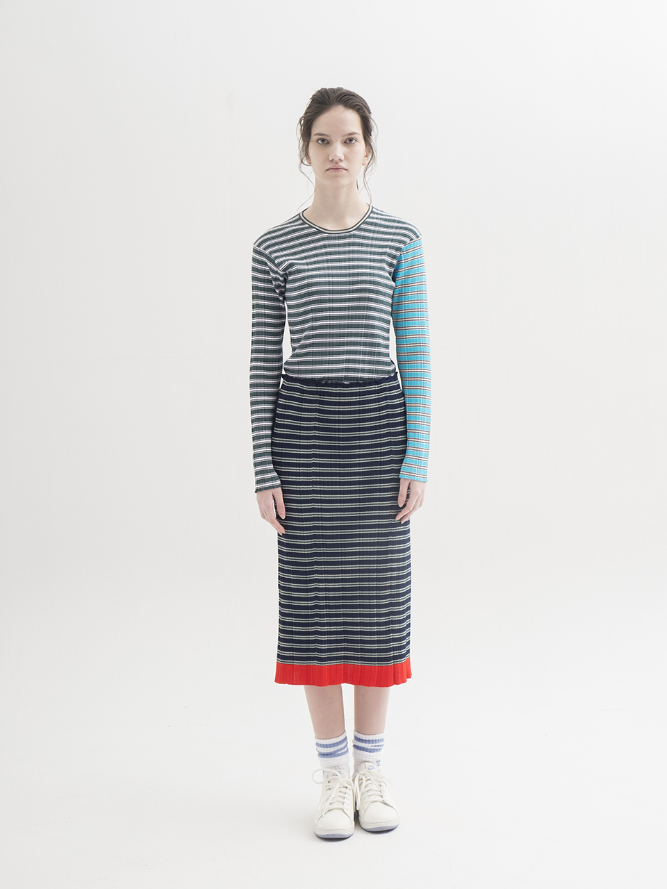 Multicolor Stripes Ribbed P/O