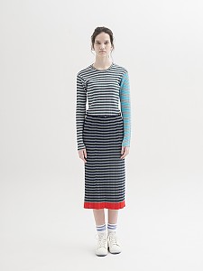Multicolor Stripes Ribbed P/O