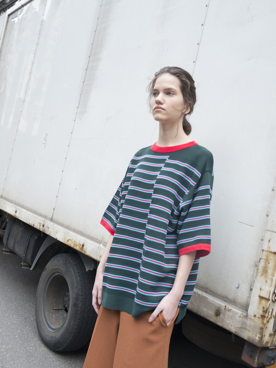 Multicolor Stripes Boxy Pullover