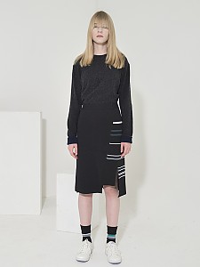 Milano Stripe Slit Skirt